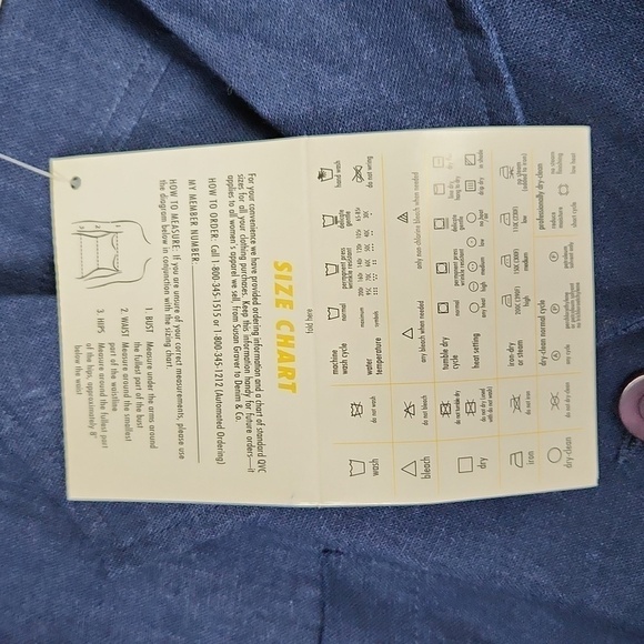 NWT Women's Blue Linen Blend Jacket by Jessica Holbrook size L - Picture 4 of 6